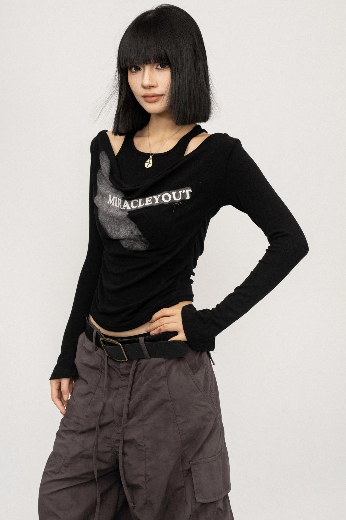 Vintage Spice Girl Black Long Sleeve T-Shirt