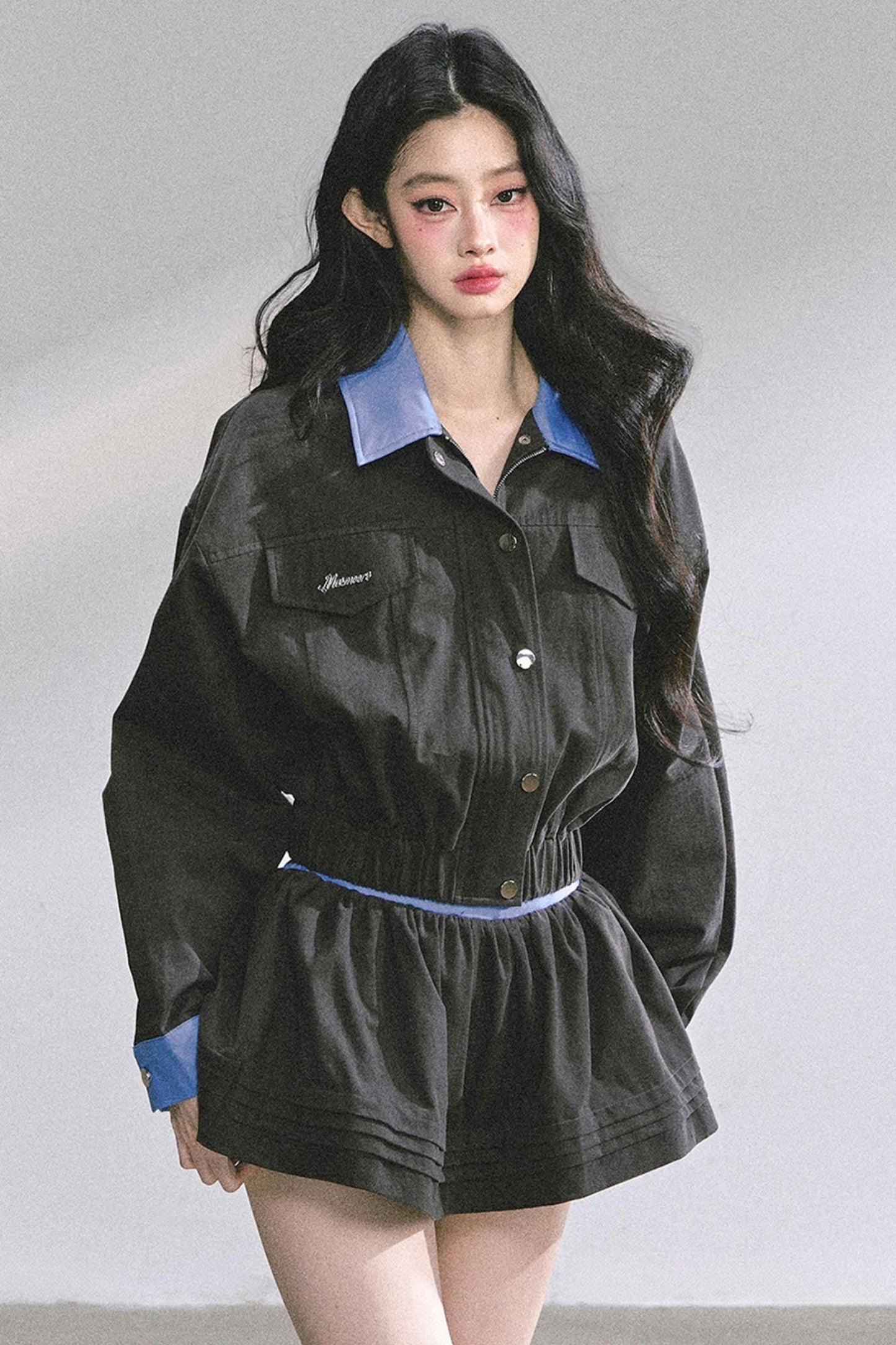 Womens Coat & Short Skirt Set-Up