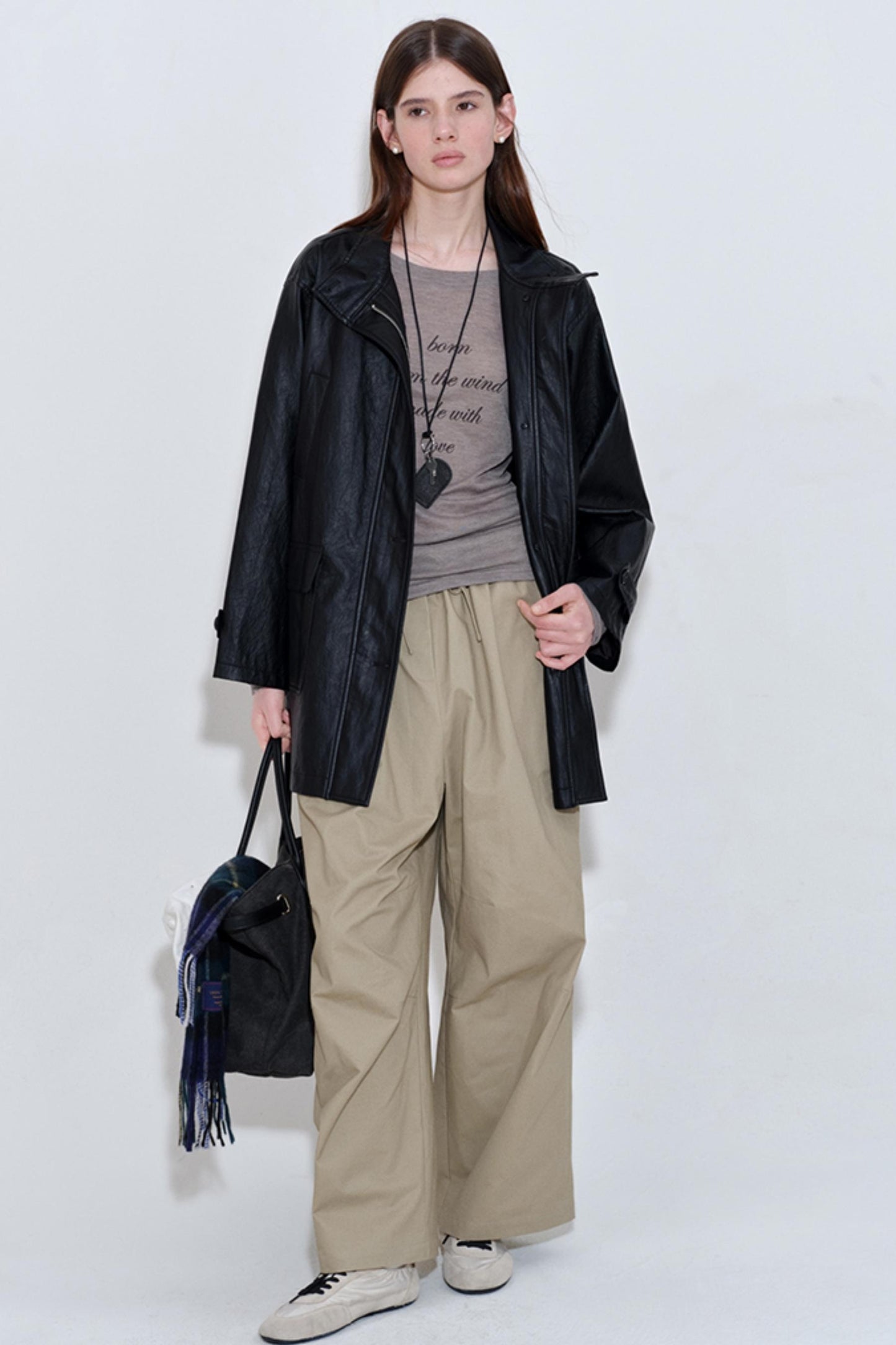 Soft Leather Multi-Pocket Jacket