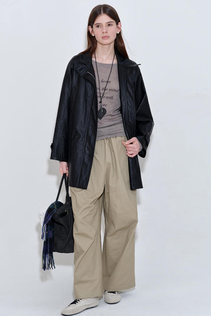 Soft Leather Multi-Pocket Jacket