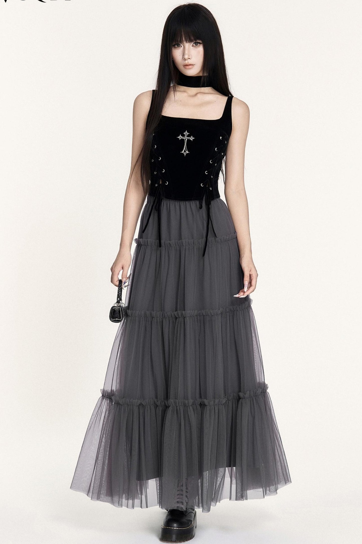 Love Letter Grey Mesh Skirt