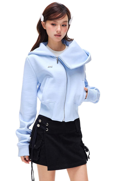 Diagonal Placket Fleece Jacket