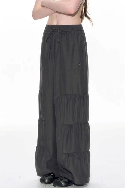 Summer Elasticated Wide-leg Pants