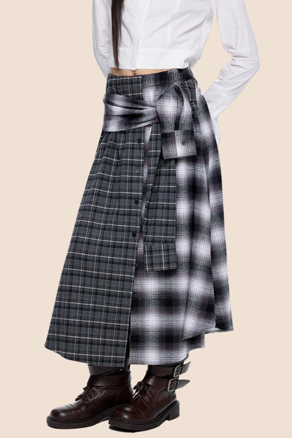 Autumn A-Line Gray Skirt