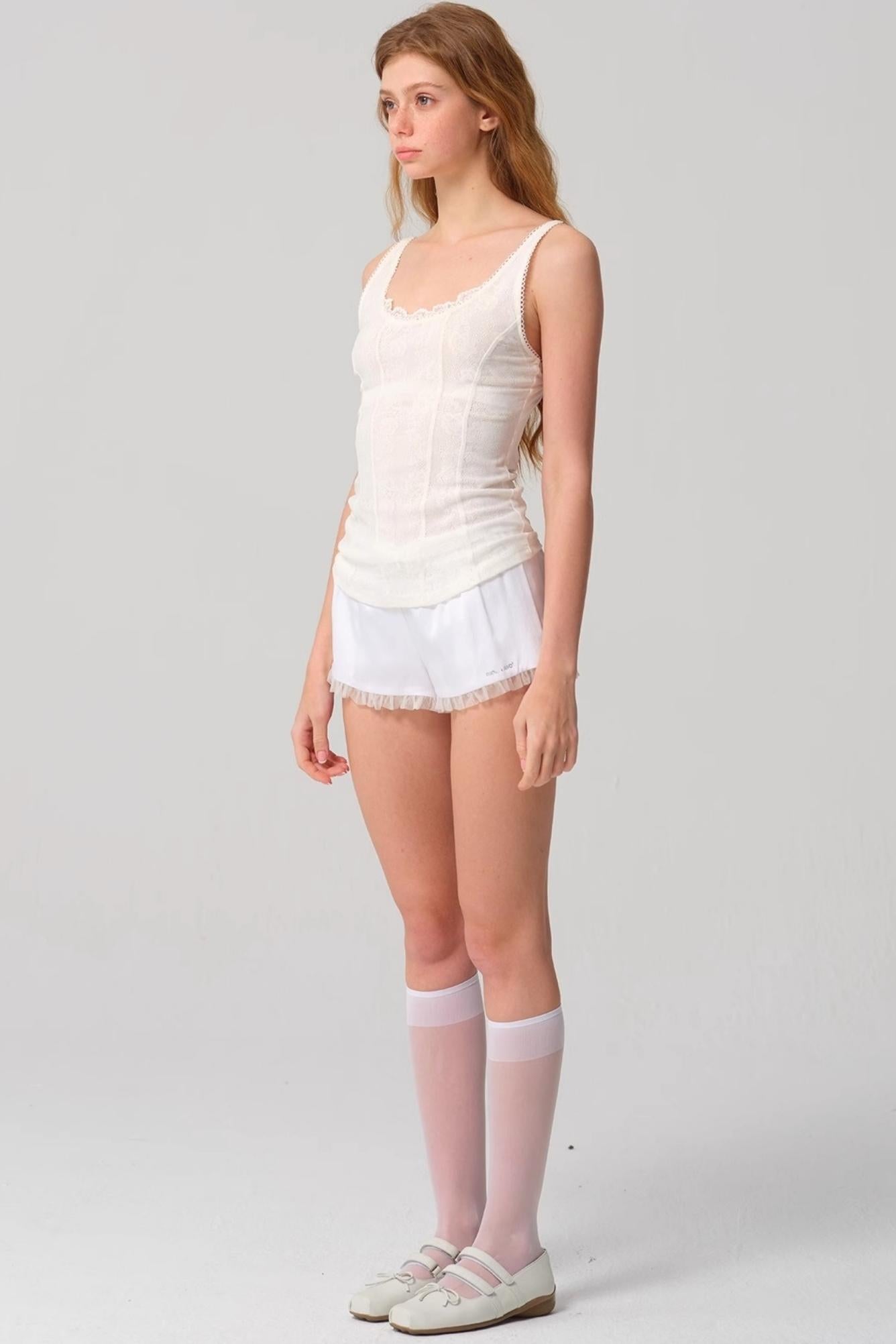 Lace White Camisole Top