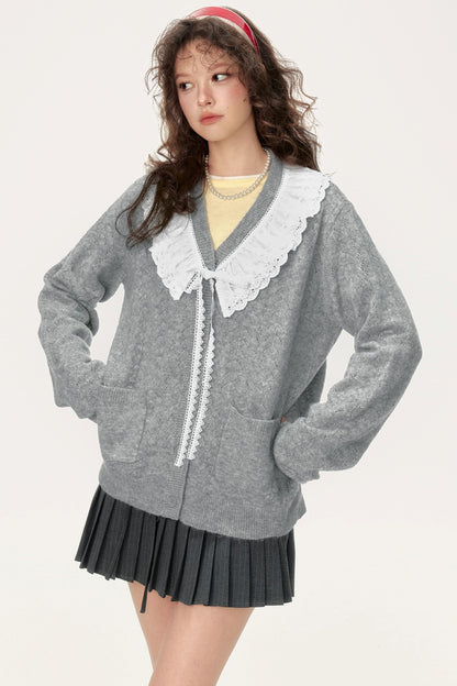 Deluxe V-Neck Knit Cardigan