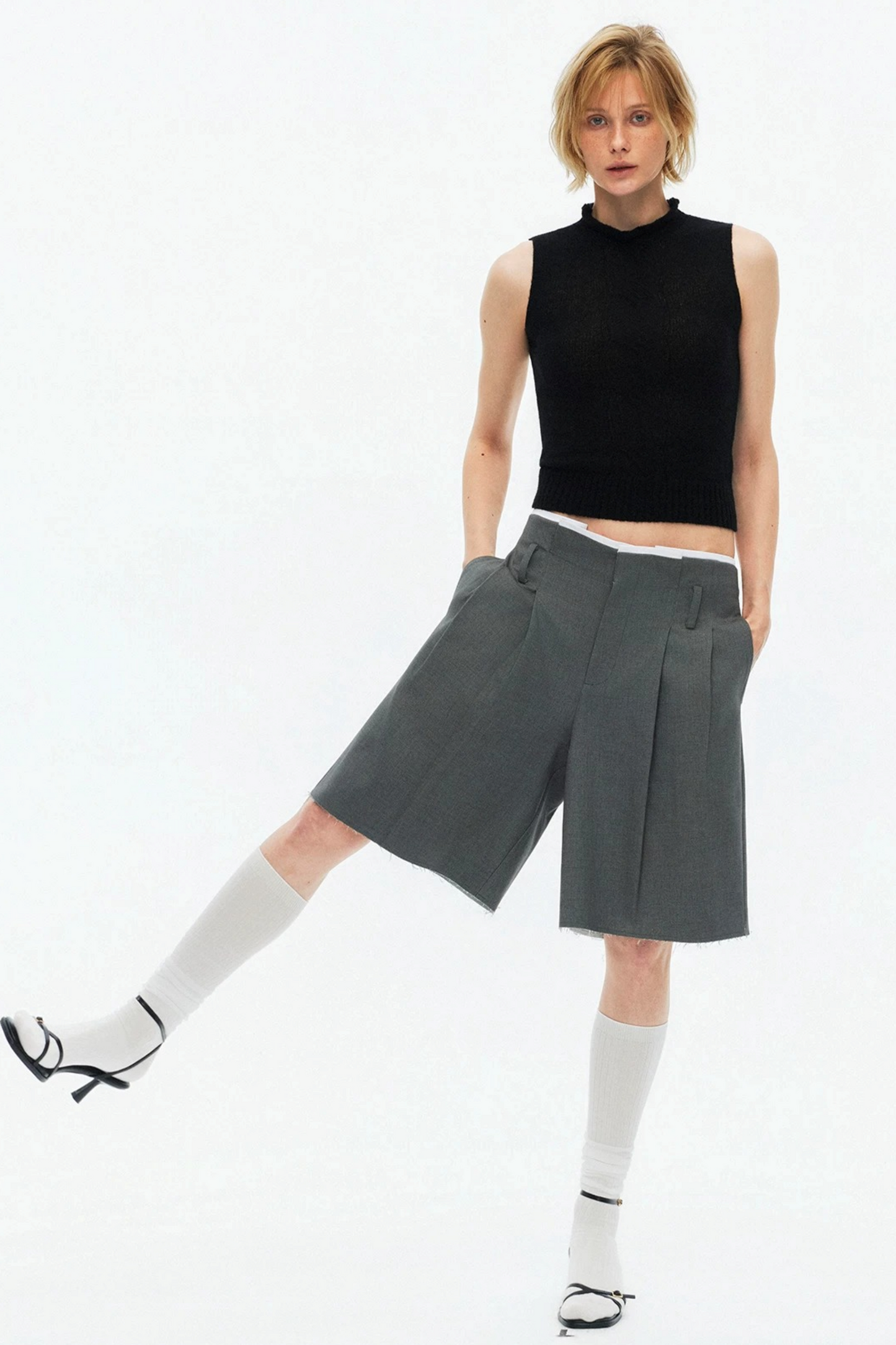 Multi-Color Mohair Knit Vest