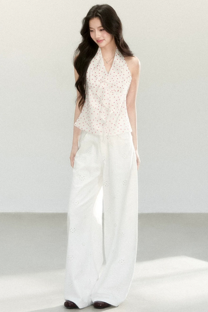 Pure Cotton Wide-Leg Pants