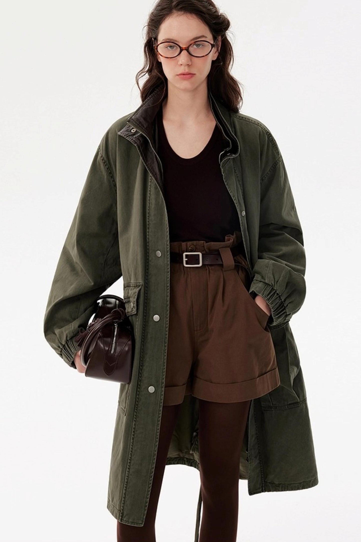 Retro Cotton Collar Cargo Jacket