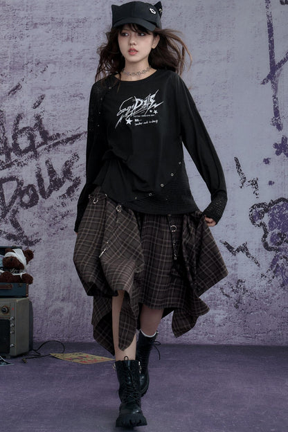 Fighting Spirit Knitted Long-Sleeved T-Shirt