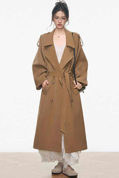 Long Trench Coat With Dress Set-Up