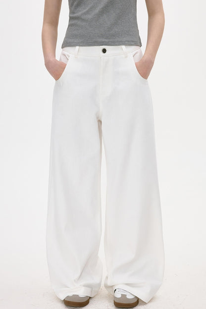 Retro White Casual Jeans