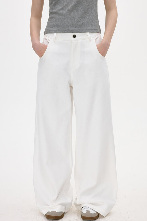 Retro White Casual Jeans