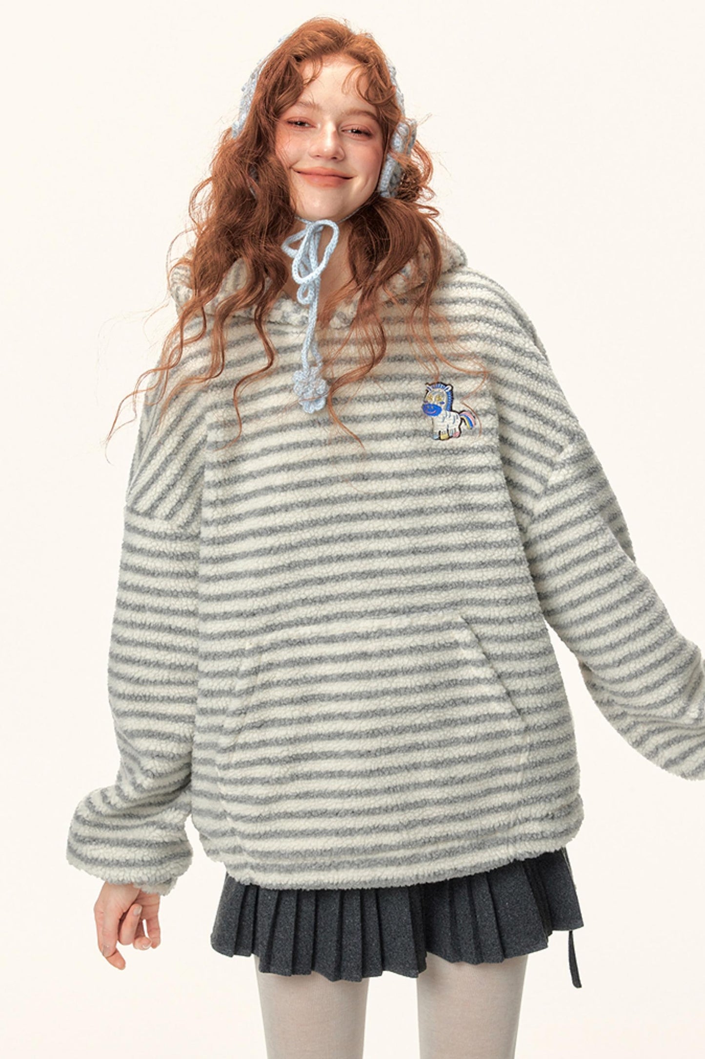 Imitation Cashmere Hooded Top