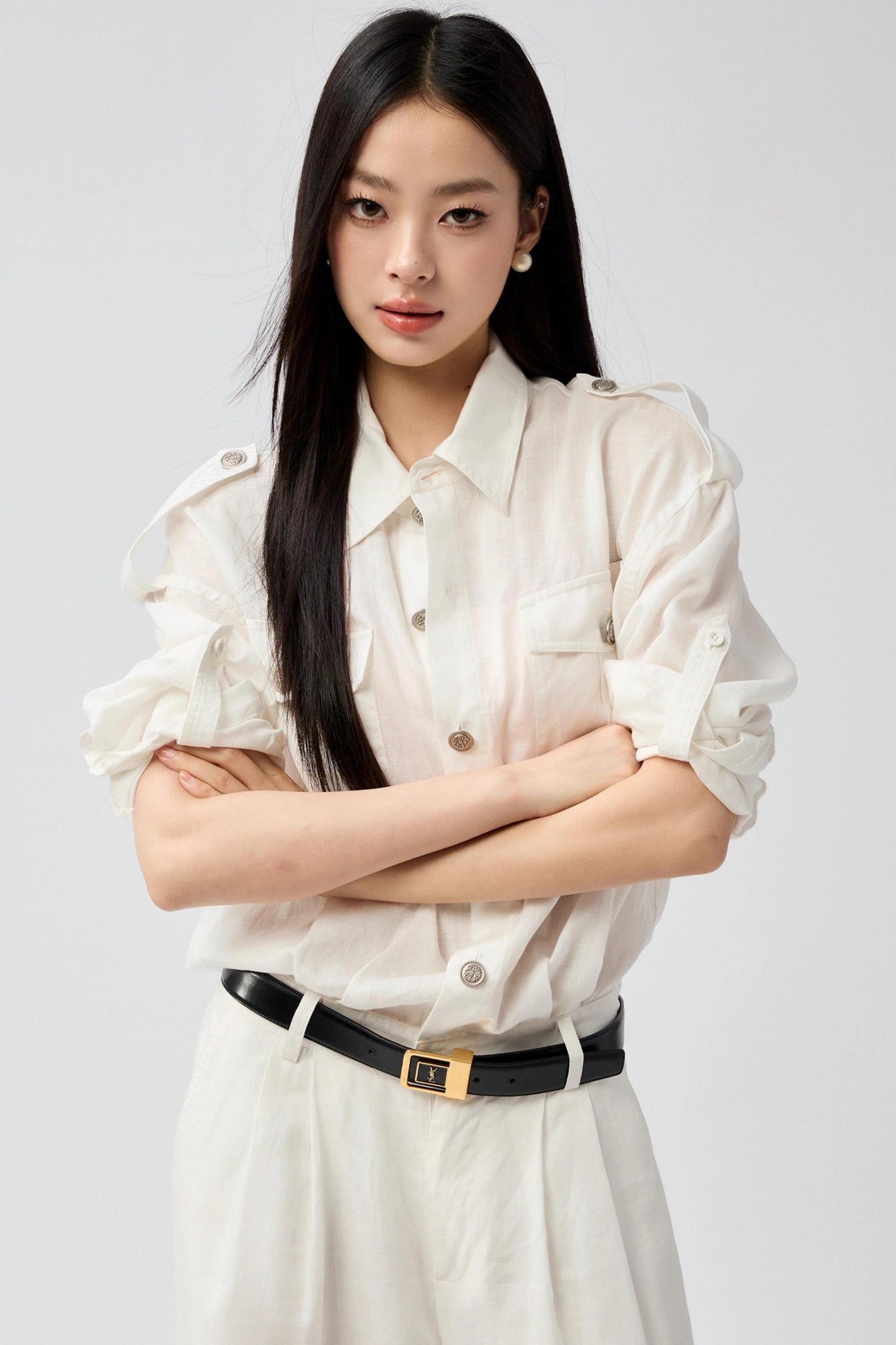Elegant Line White Shirt
