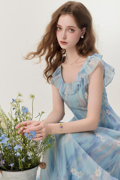 Summer Gradient A-Line Dress