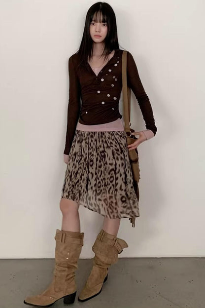 Color-Blocked Sequin Top Set