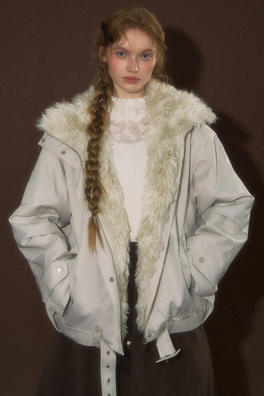 Time Traveler Fur Collar Jacket