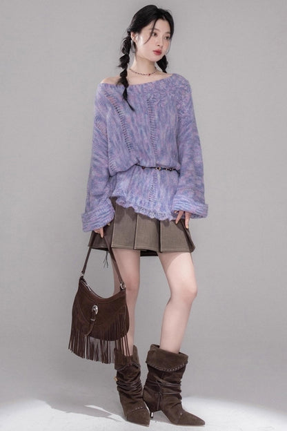 Monet Floral Wool Pullover Top