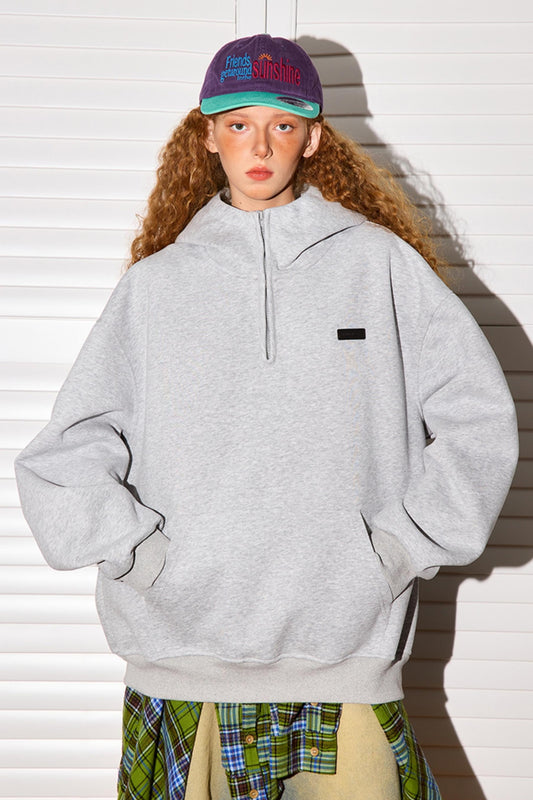 Loose Fit Half-Zip Top