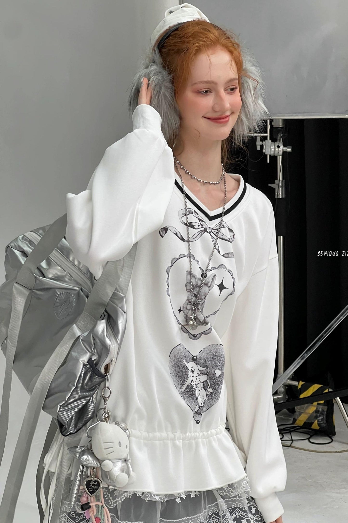 Vintage V-Neck Sweatshirt