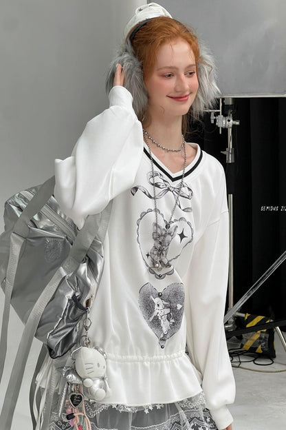 Vintage V-Neck Sweatshirt