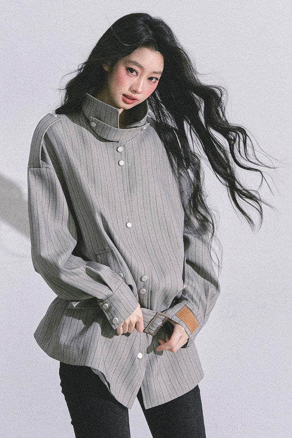Autumn Striped Slimming Jacket