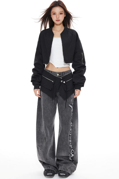 Blue Distressed Denim Pants