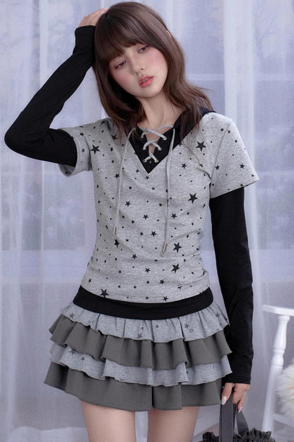 Fighting Star Hooded T-Shirt