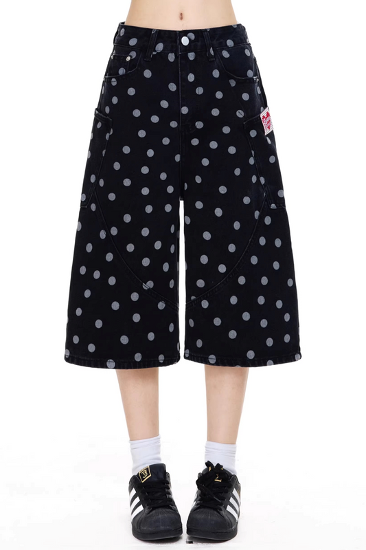 Polka Dot Cropped Pants