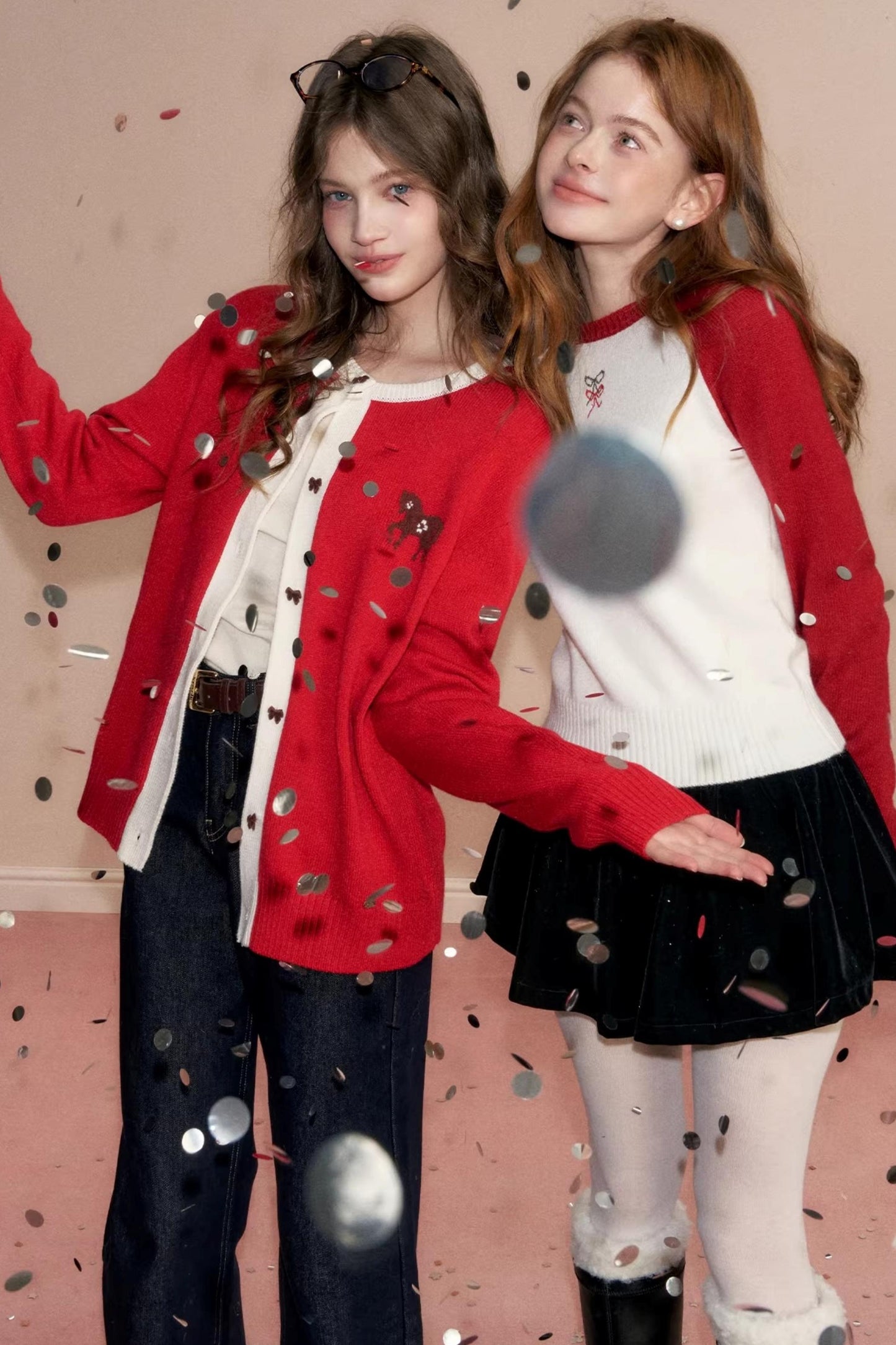 Color-Block Wool Blend Knit Sweater