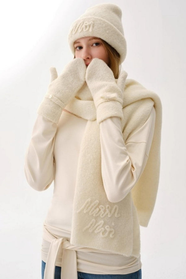 Conjunto de punto de mezcla de lana