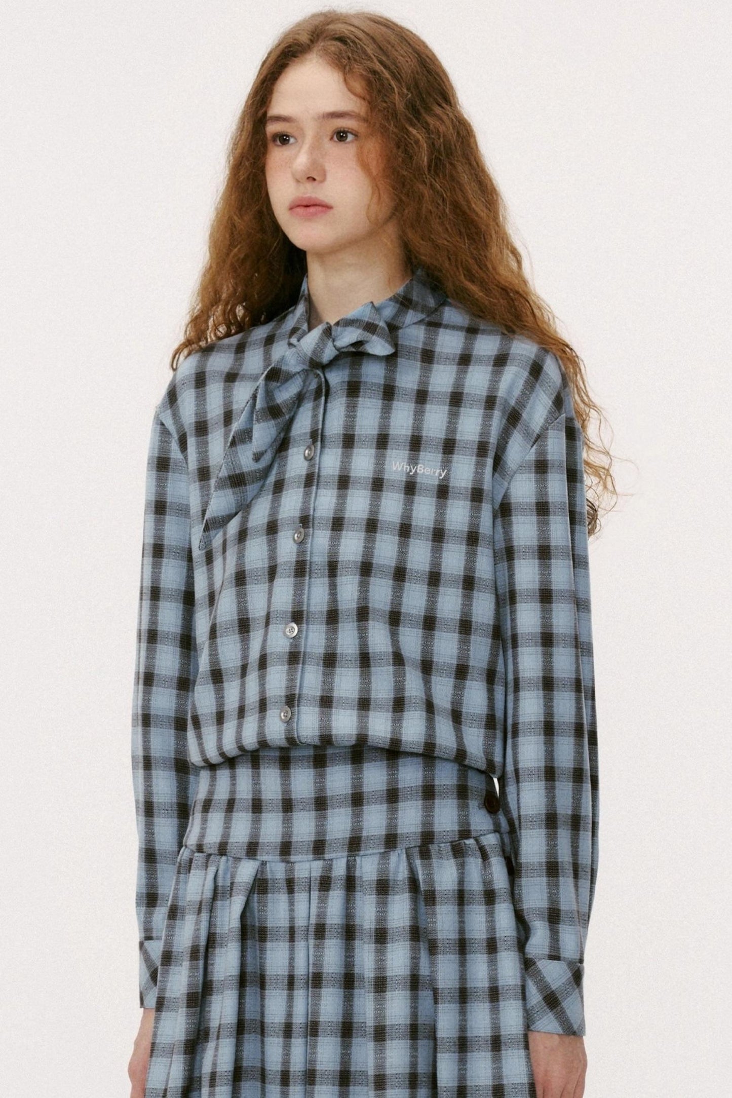 Vintage Diagonal Placket Strap French Shirt