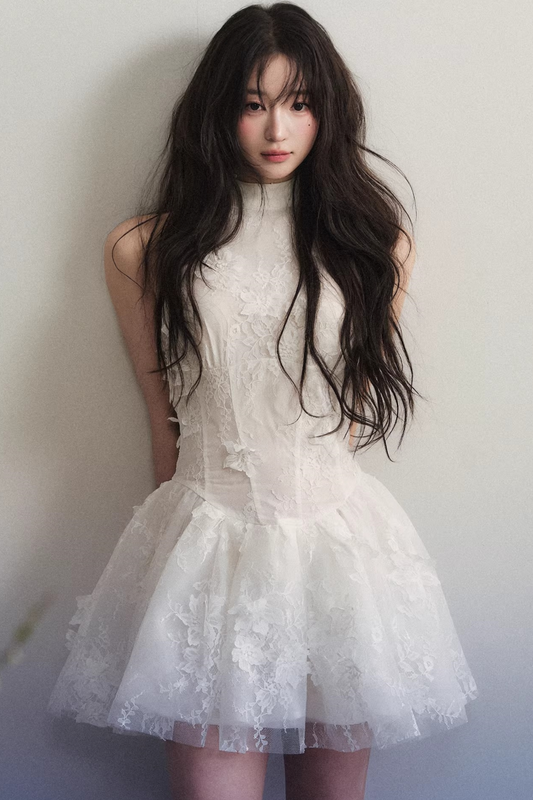 Lace Floral Off-Shoulder Dress