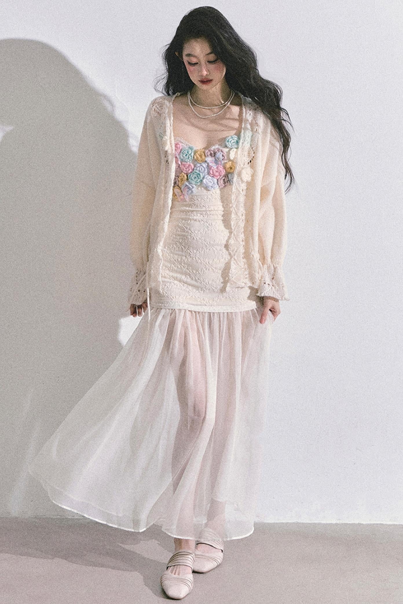 Autumn Floral Slip Dress Set-Up