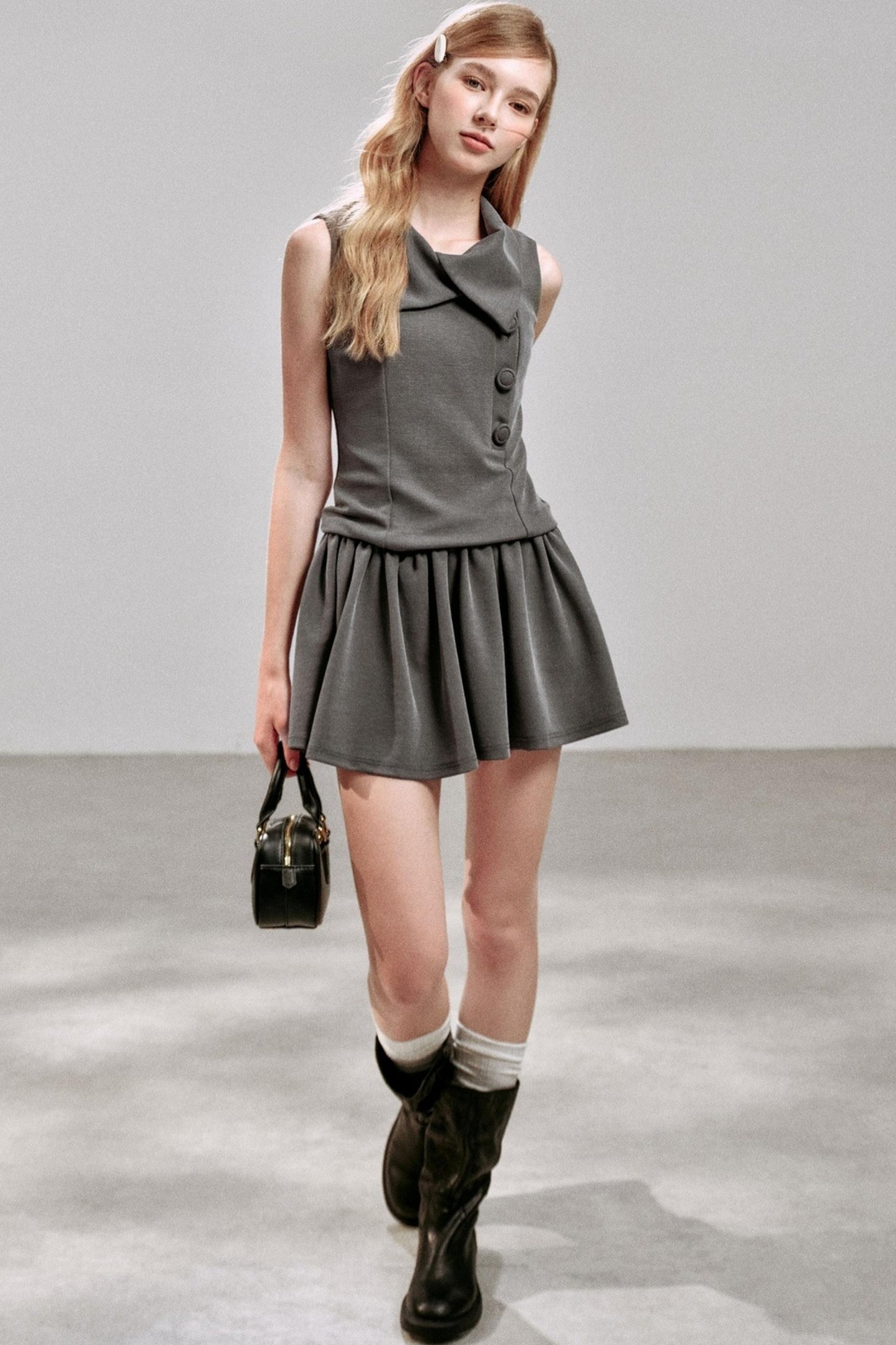 Autumn Navy A-Line Dress