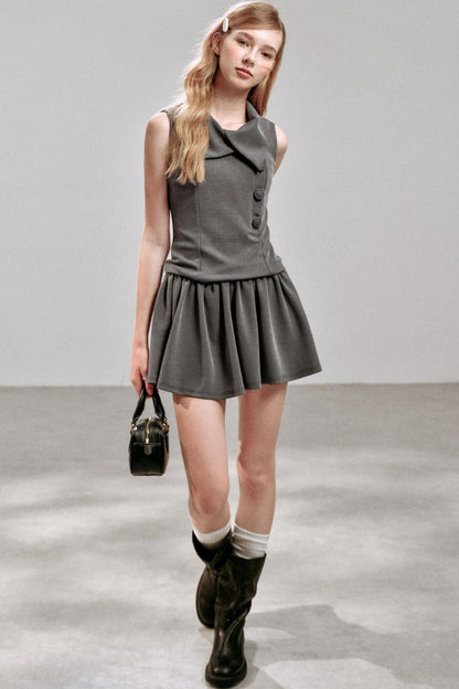 Autumn Navy A-Line Dress