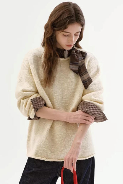 Textured Snowflake Sweater