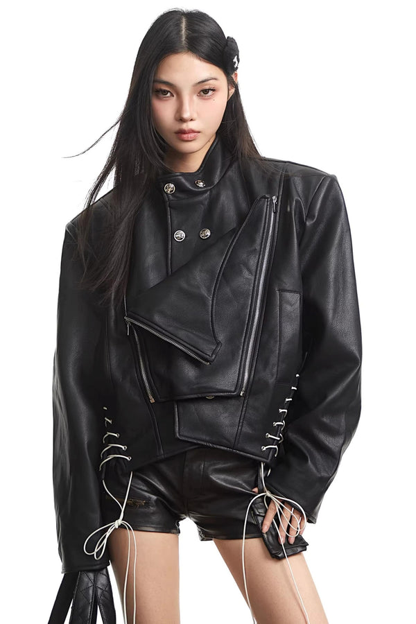 Retro Black Leather Jacket