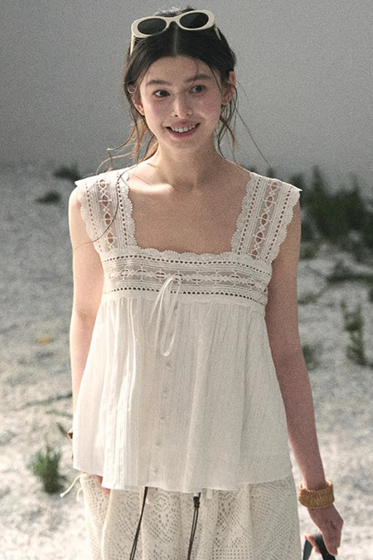 Summer Lace Transparent Blouse