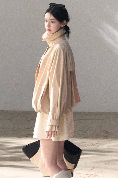 Lyocell Double-Breasted Trench Jacket