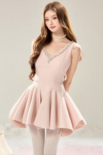 Romantic Sweetheart Woolen Dress Set-Up
