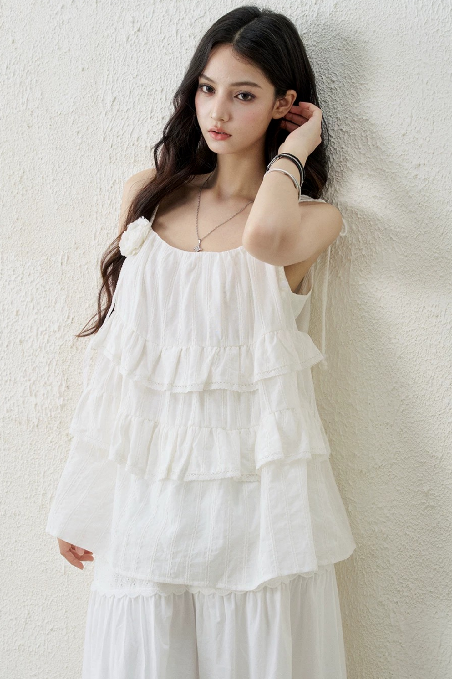 Ghostly Ruffled Halter Top