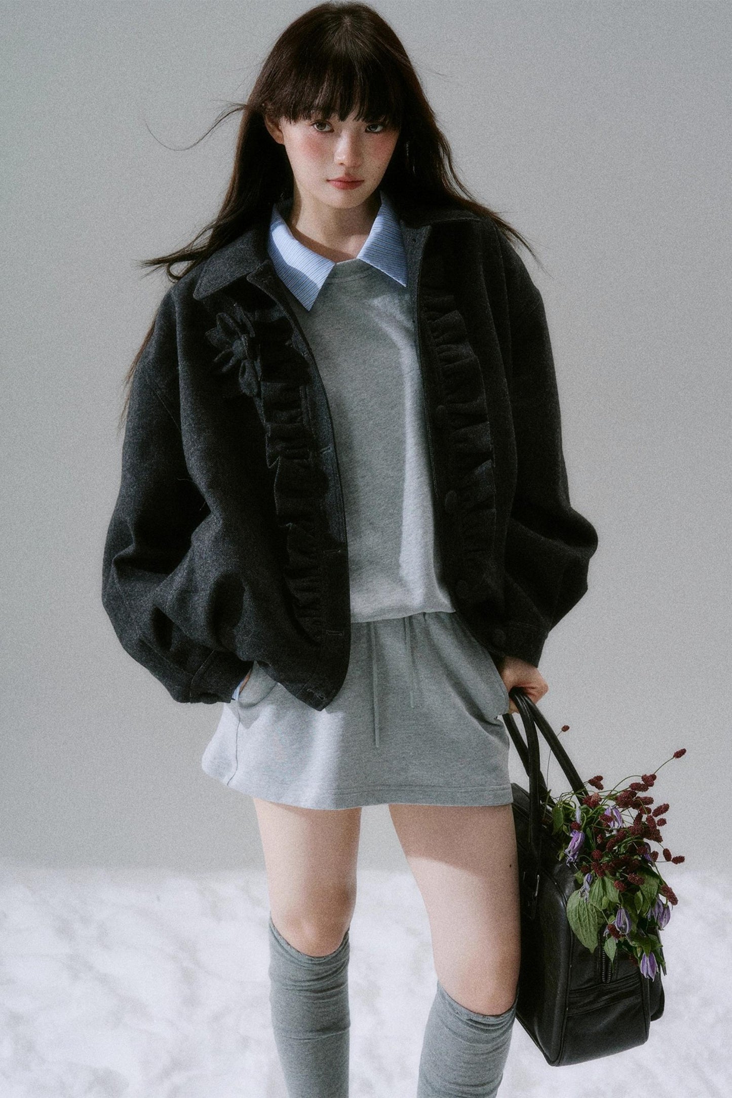 Brilliant Season Sweatshirt Skirt Set-Up