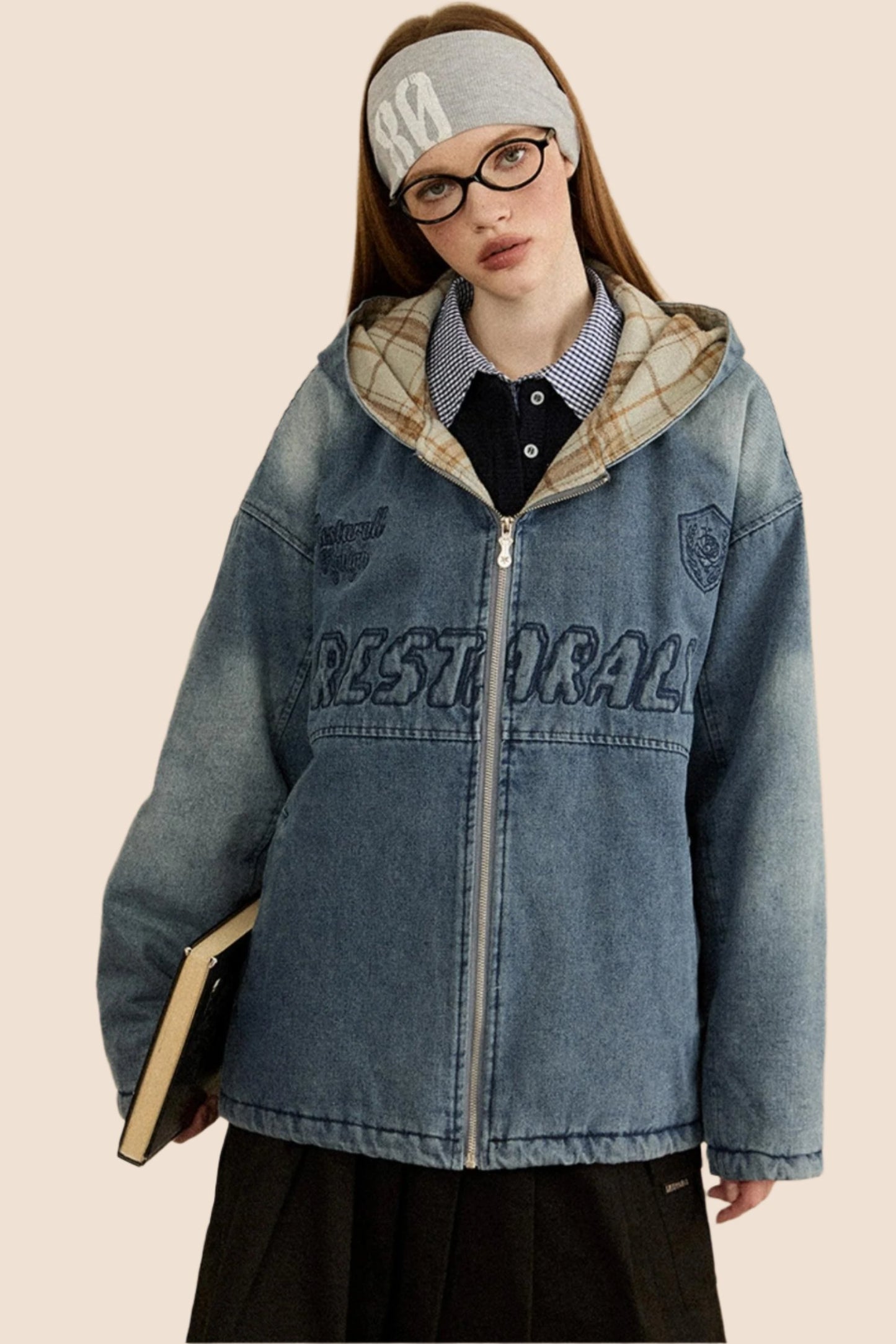 Bath Style Spliced Denim Jacket