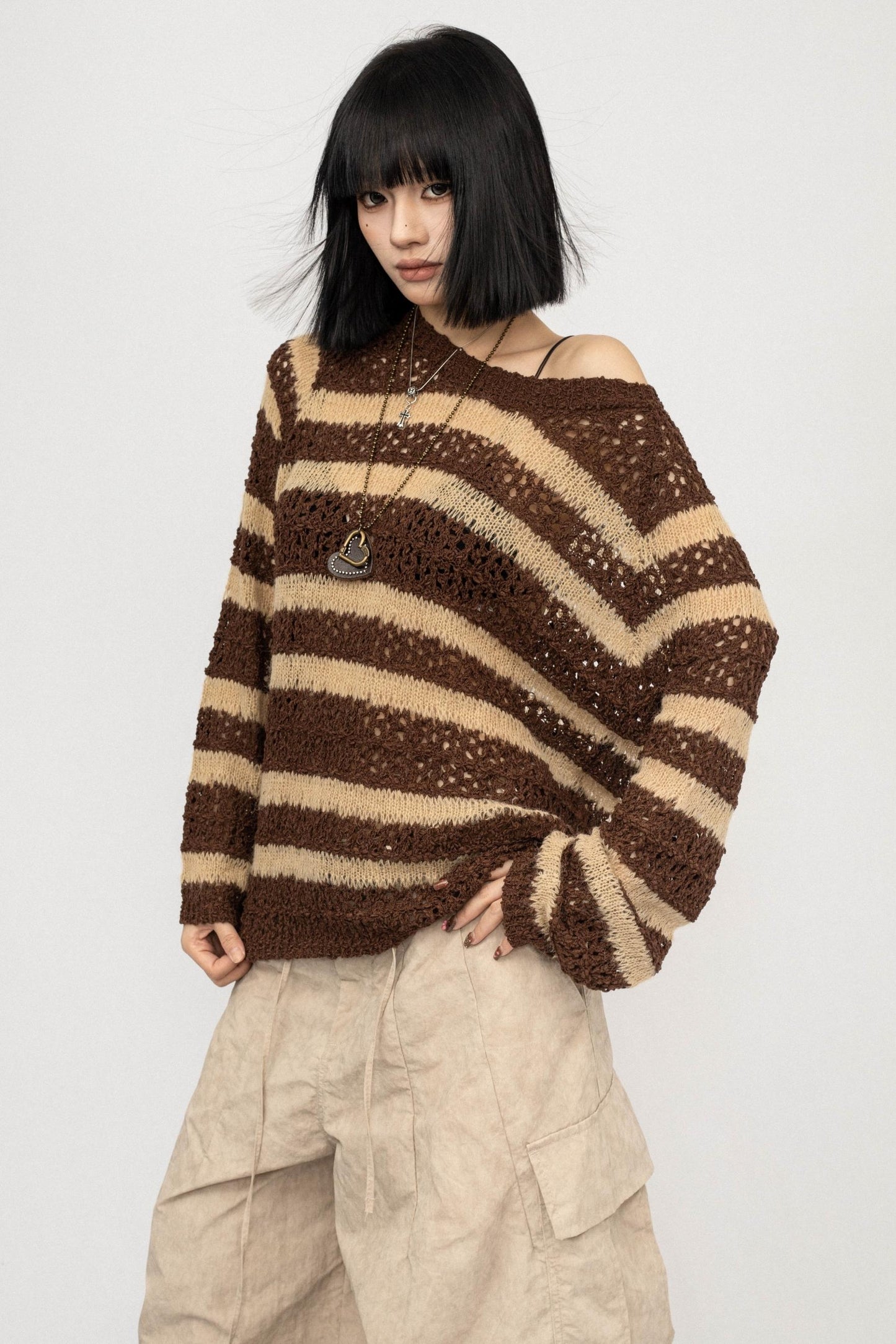 American Striped Knit Top