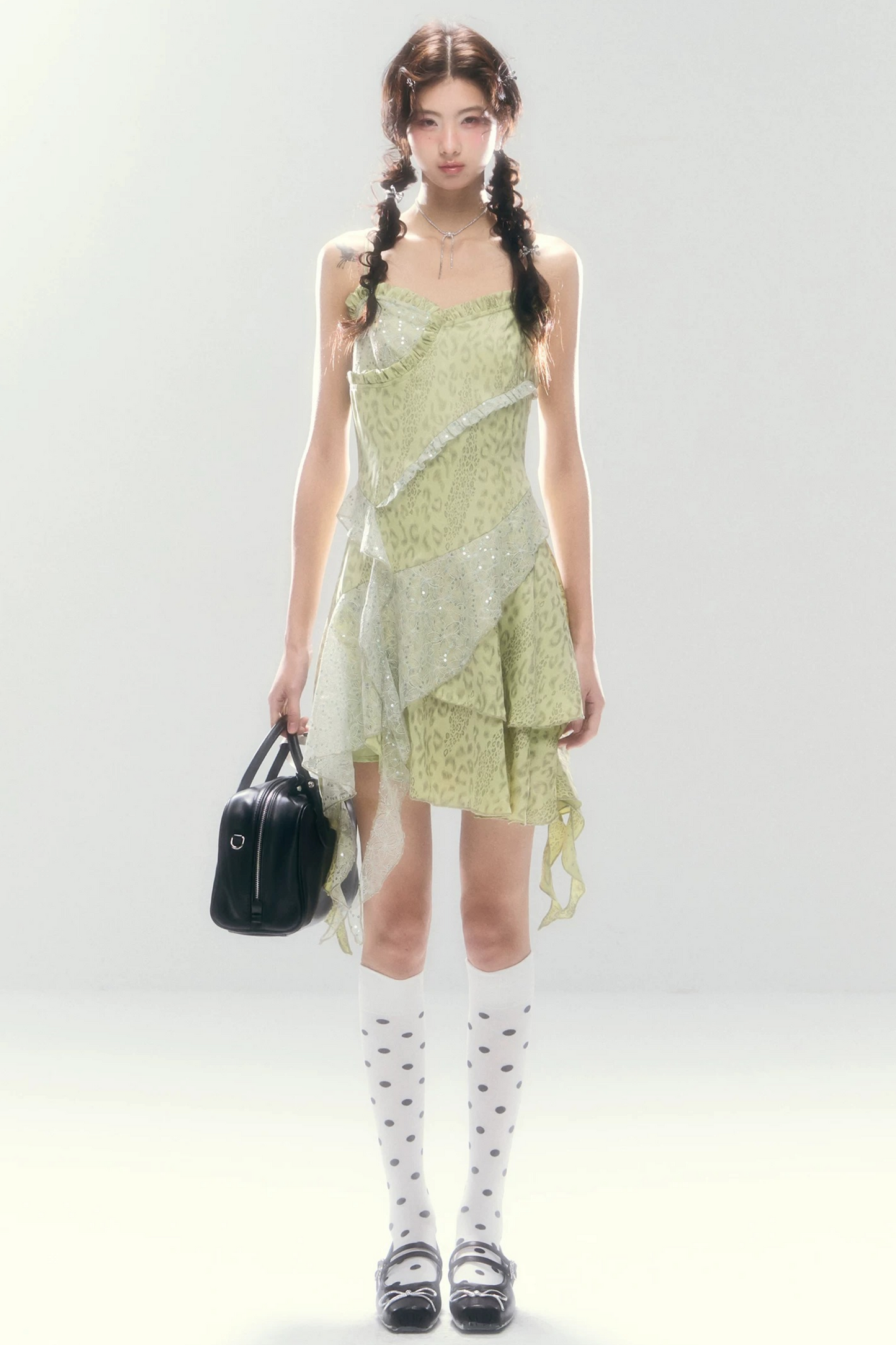 Leopard Sequin Slip Dress