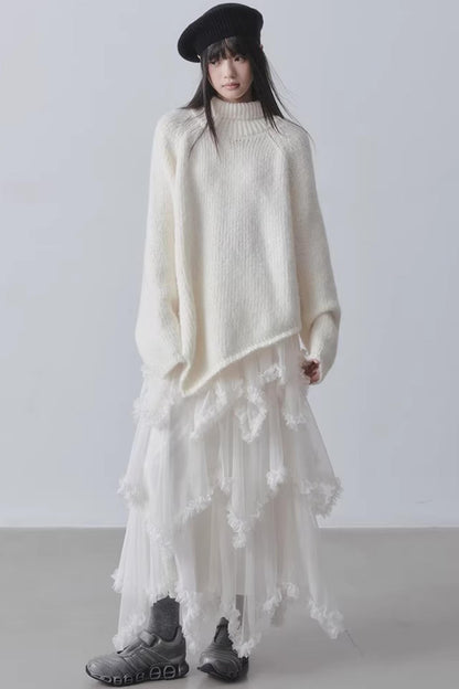 Asymmetrical Cake A-Line Skirt