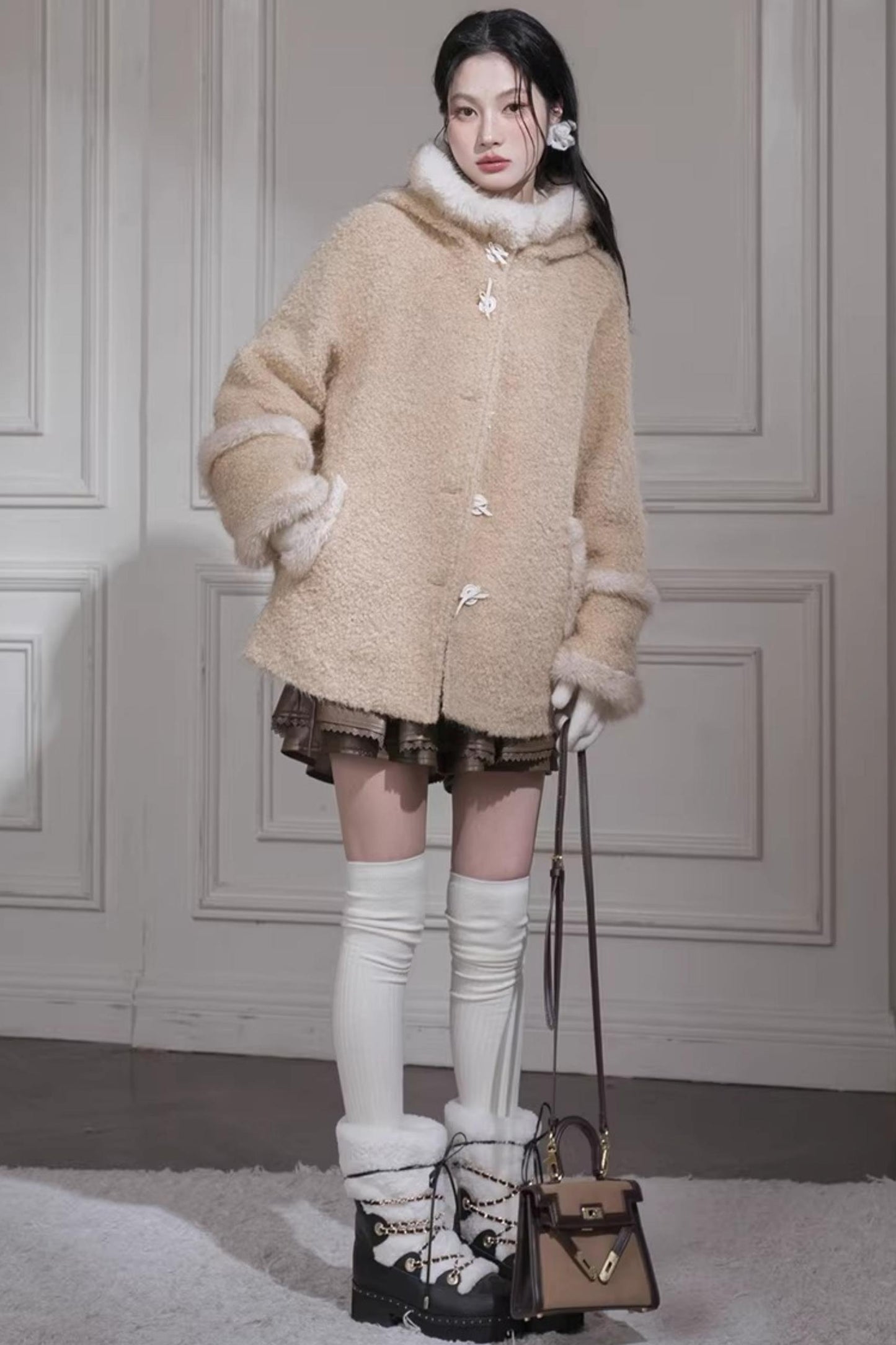 California Sunset Wool Hooded Coat