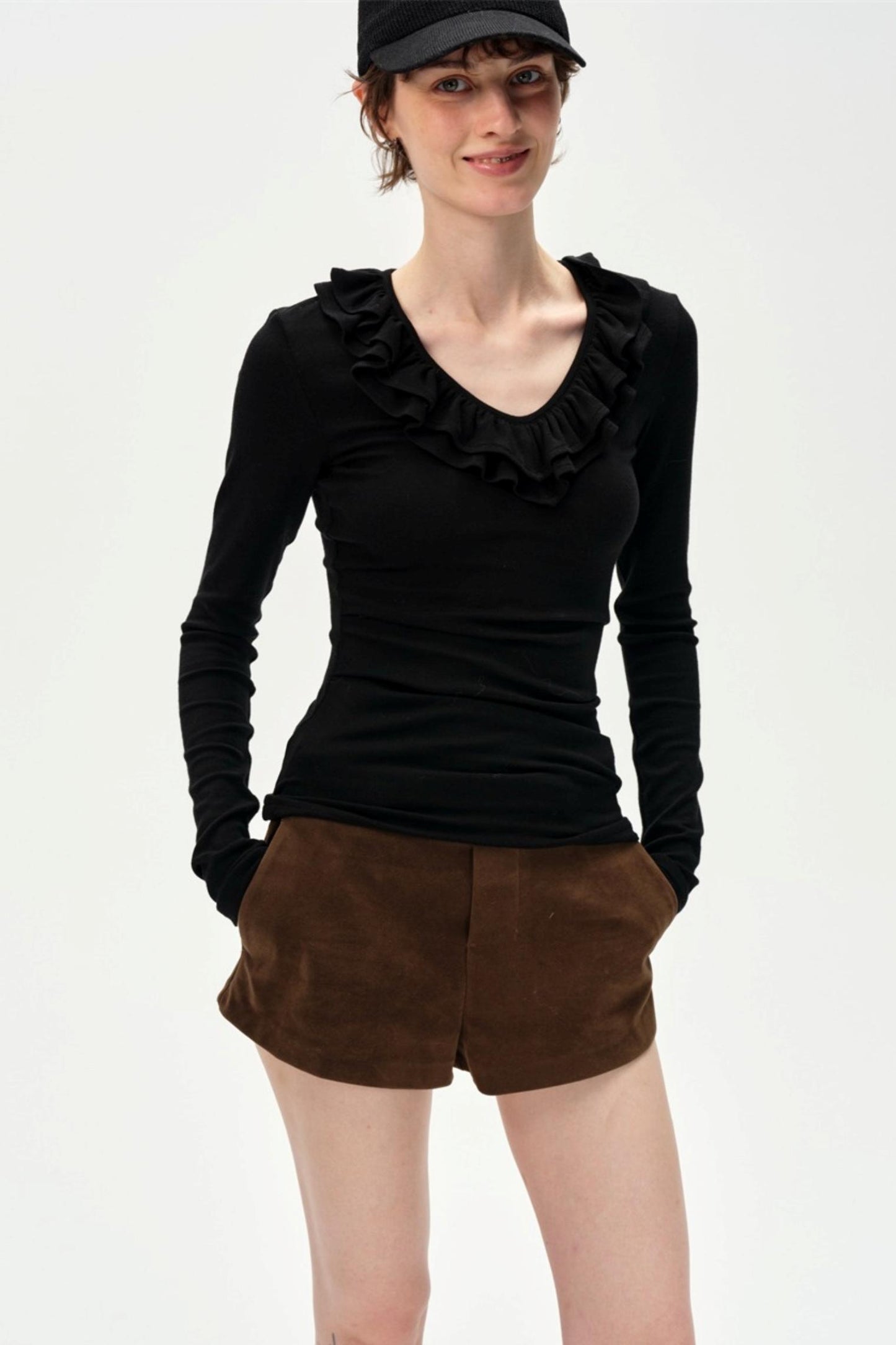 Lace V-Neck Slimming Top